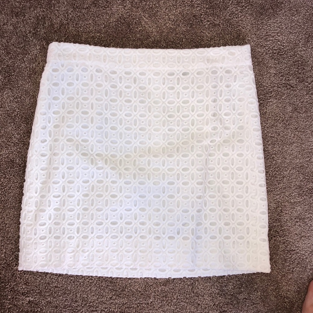 White Eyelet J Crew Skirt size 2